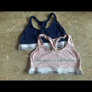 Calvin Klein Women's Intimates - Pink and Blue Bralette Set